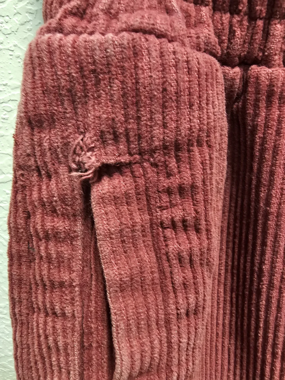 Corduroy Skater Pants in Dusty Rose with Embroidered Logo